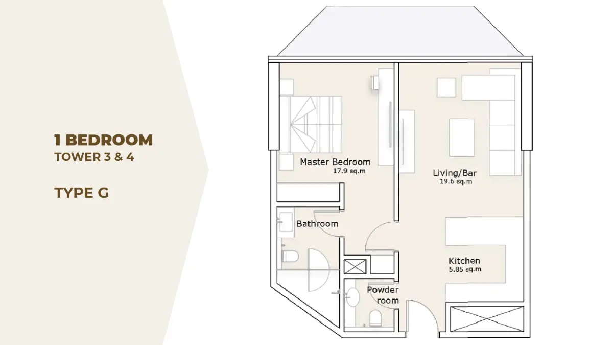 1 BR - Type B